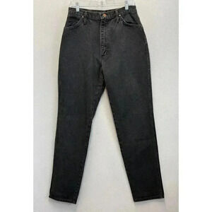 Vintage Wrangler Jeans Women's Sz 13/14 X 34 12MWZWK Cowboy‎ Cut Black Denim